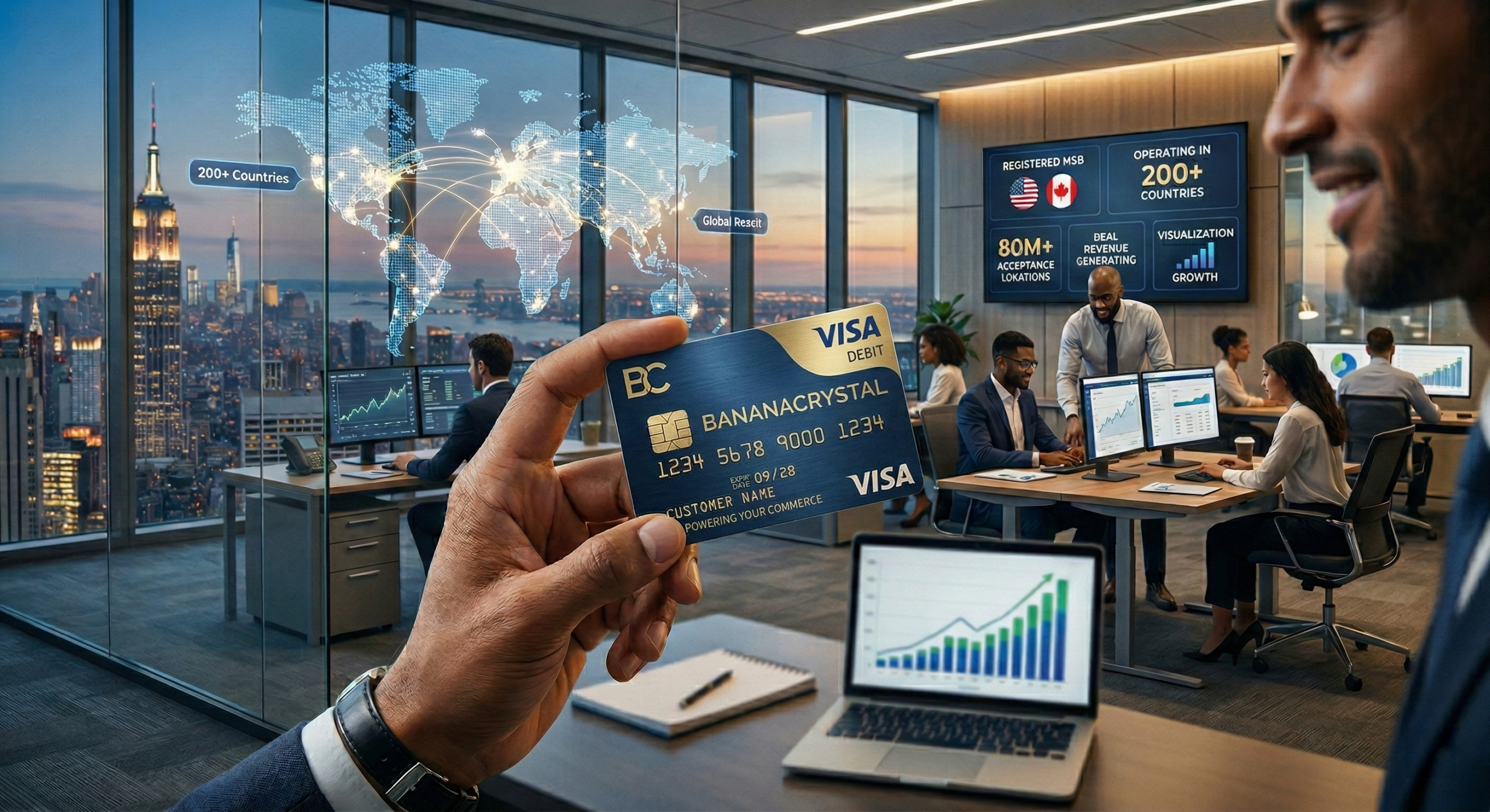 Professional fintech company headquarters